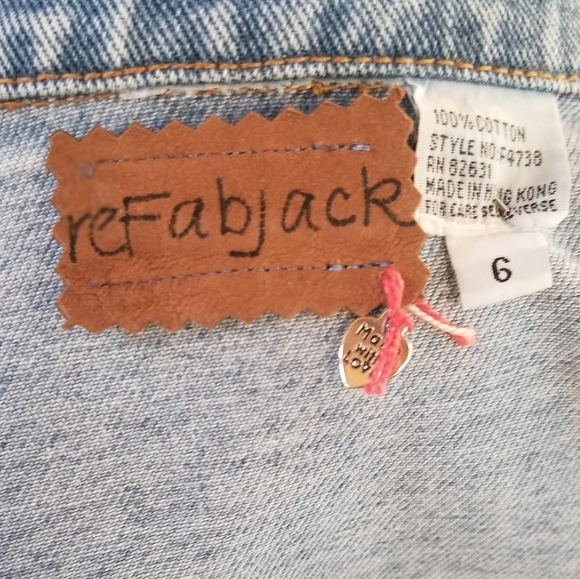 Sock monkey business denim jean jacket - Picture 6 of 6
